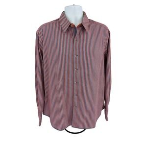 Robert‎ Graham Tailored Fit Striped Button Down Long Sleeve Shirt XL